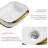 Modern Ceramic Vessel Sink with Elegant Gold Rim, Above Counter Installation