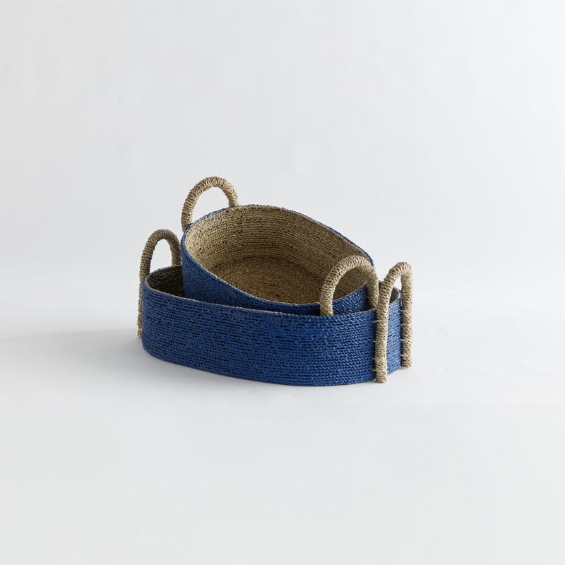 Tiana Seagrass Short Oval Baskets, Short Oval