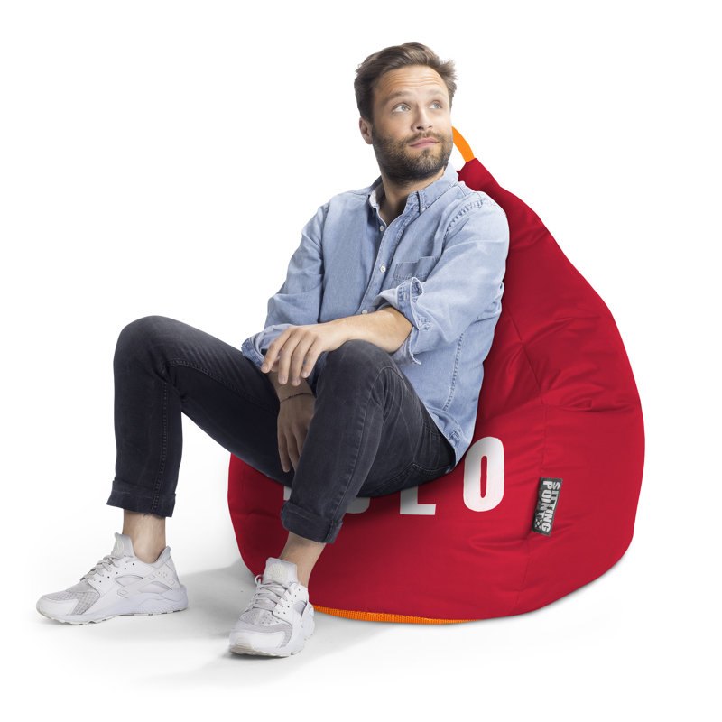Polyester Bean Bag Chair & Lounger, Red 100% Polyester