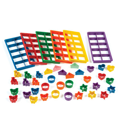 Ten Frames and Shapes Plastic Dough Cutters