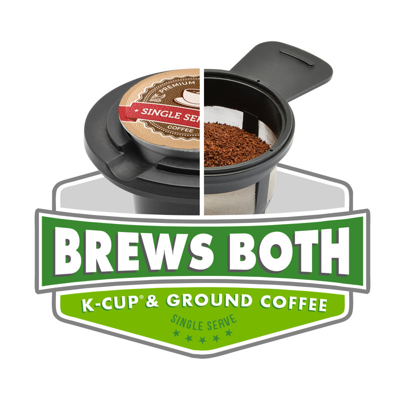 Black Single Serve Coffee Maker with Permanent Filter