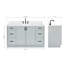 ARIEL Kelly 60 Single Sink Bathroom Vanity with Carrara Quartz Top-812162589-812162786-848211076