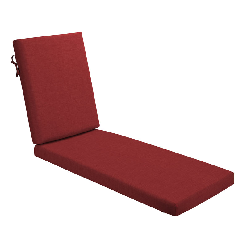 ARDEN Foam Outdoor Chaise Lounge Cushion, 21 x 72, made with ProFoam, Ruby Red Leala
