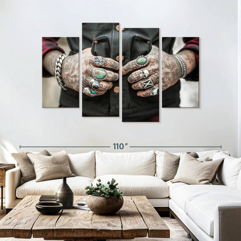 Senne Tattoos, 54" H x 84" W