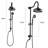 Durable Matte Black Shower Faucets & Systems, Air-injection Rainfall For Modern Bathrooms