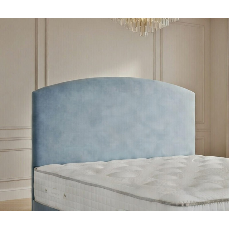 Upholstered Ottoman Bed, Sky Blue, King