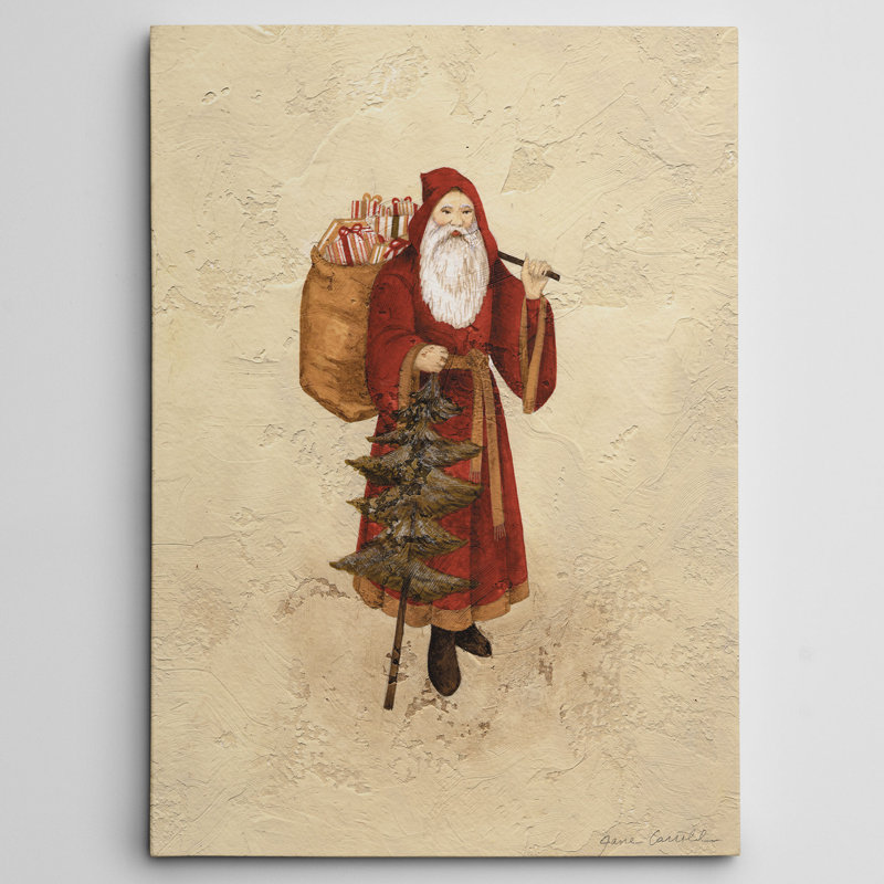 " Vintage Santa " by Jane Carroll, 12" H x 18" W x 1.5" D