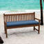 Coussin de banc d'extérieur Tommy Bahama, Sunbrella résistant à la décoloration et à l'eau pour les balancelles, les bancs de jardin et les canapés, l 48 po x P 16 po, épaisseur de 2,5 po, réversible, bambou baie de cobalt-131480039-131480043