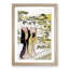 Two Women in a Garden by Torii Kiyonaga - Picture Frame Painting Print-55605975-55605977