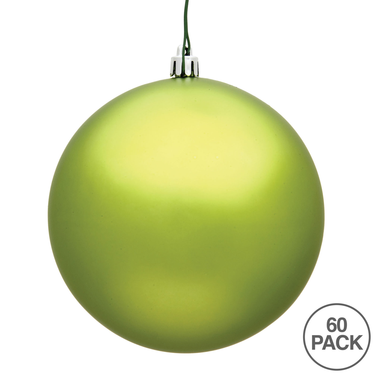 4" Shatterproof Bauble, Matte Lime