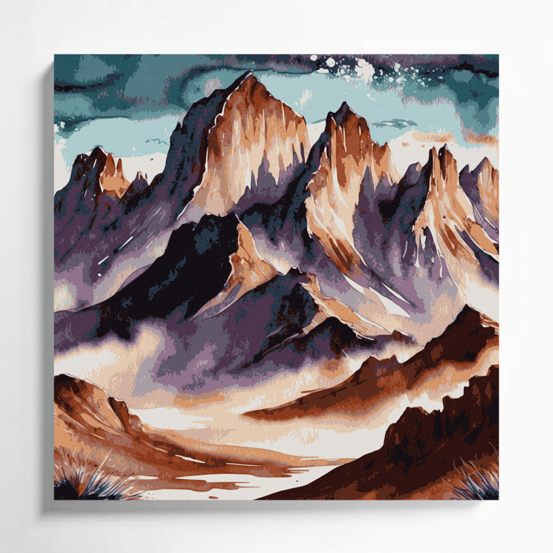 Art mural sur toile gris Southwestern, H 12 po x l 12 po