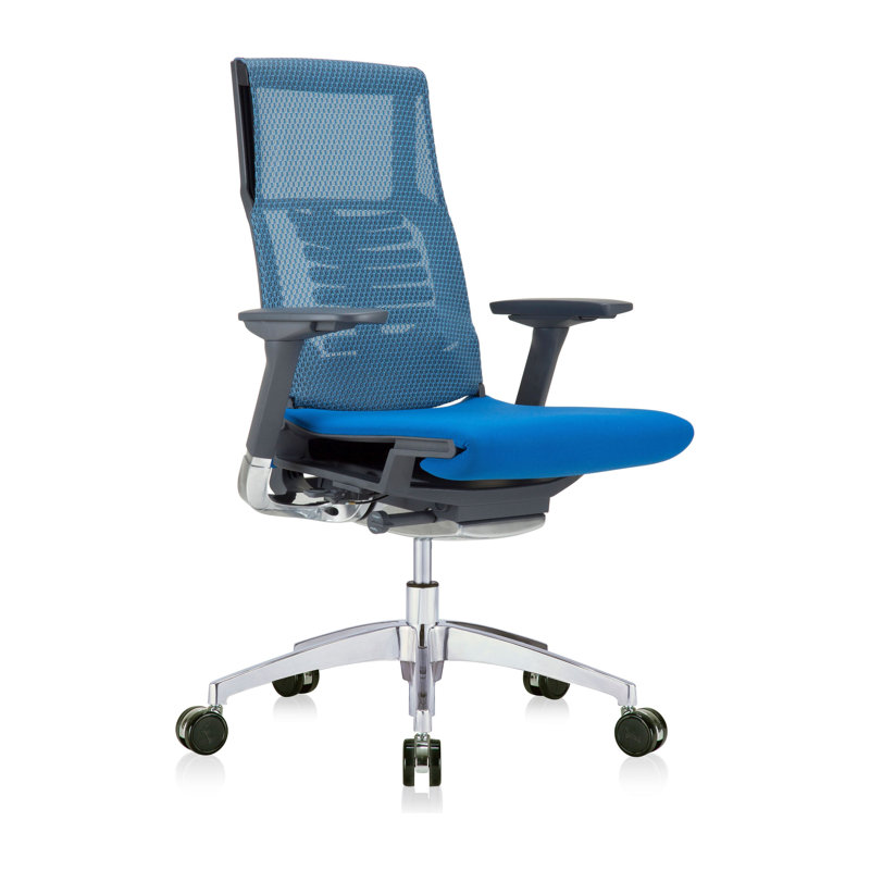 Fauteuil de direction en filet PowerFit, Bleu, Noir