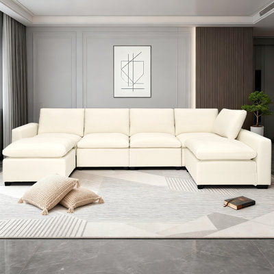 Cloud Modular Sectional Corner Sofa Upholstered Deep Seat Couches With Ottoman