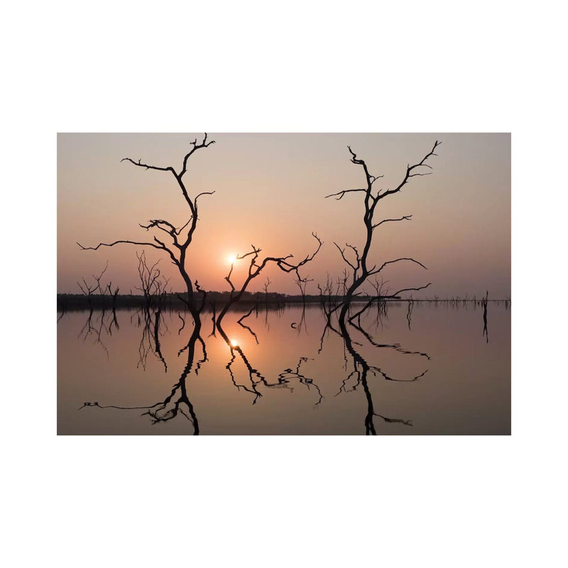 Africa, Zimbabwe, Matusadona National Park. Reflections On Lake Kariba by Jaynes Gallery - Wrapped Canvas Print