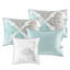 Housse de lit de jour - 6 pièces pour lit simple réversible, 3 taies décoratives, 1 coussin décoratif, housse, 6 pièces de style contemporain
