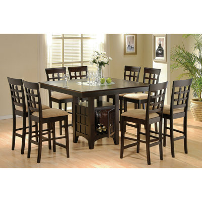 Tolland Cappuccino 9-Piece Dining Set