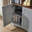 Armoire bar 71 po autoportante arquée avec support à vin amovible et tablettes réglables-1361001658