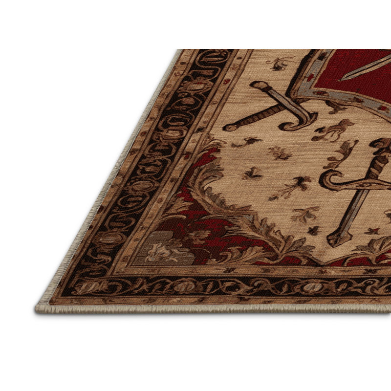 Tapis brun français lavable à la machine