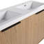 Meuble-lavabo autoportant de 60 po avec lavabo double en résine et 4 portes d'armoire à fermeture en douceur (KD-Packing) -W999S00298