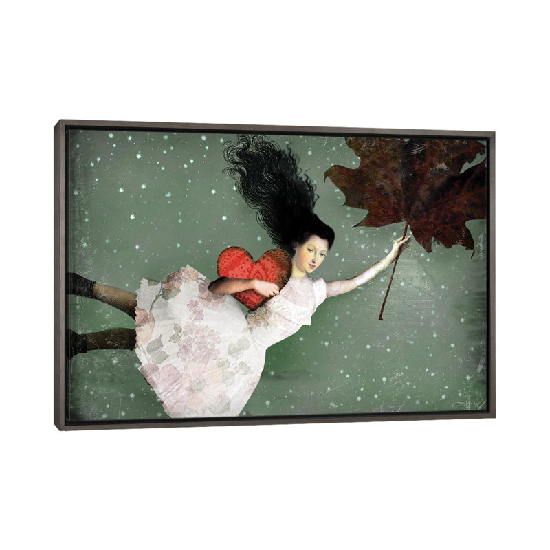 «Back to Earth I» par Catrin Welz-Stein - reproduction, H 18 po x l 26 po x P 1,5 po, Toile encadrée de bois rustique foncé