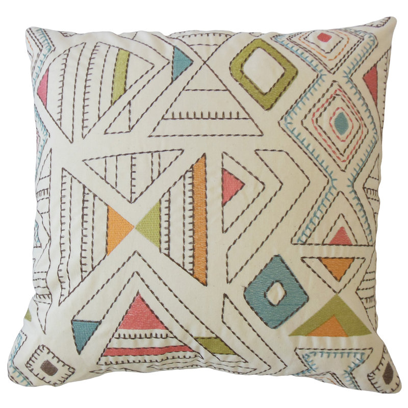 Oreiller en coton Xolani, 18 po x 18 po, Jardin