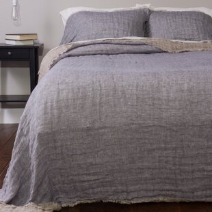 Jaden Linen Reversible Modern & Contemporary 3 Piece Coverlet / Bedspread Set