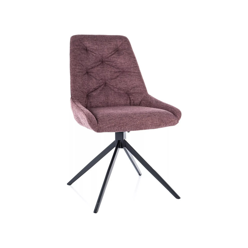 Dharam 48cm H Brego Upholstered Metal Dinning Chair, Lilac