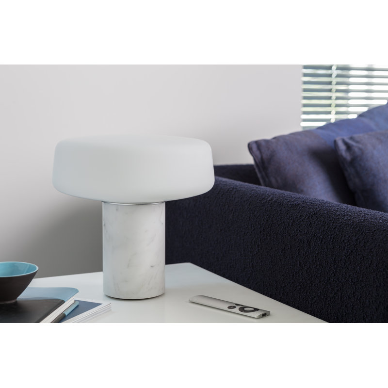 Solid Marble LED Bedside Lamp, Carrara, 9W