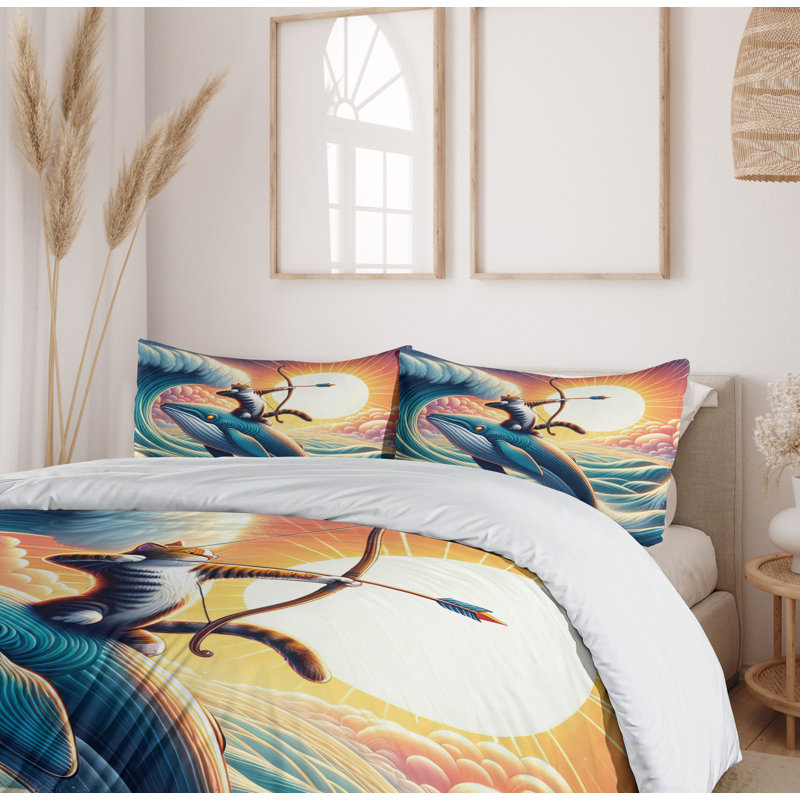 Nautical Duvet Cover, King Duvet Cover + 2 Standard Shams