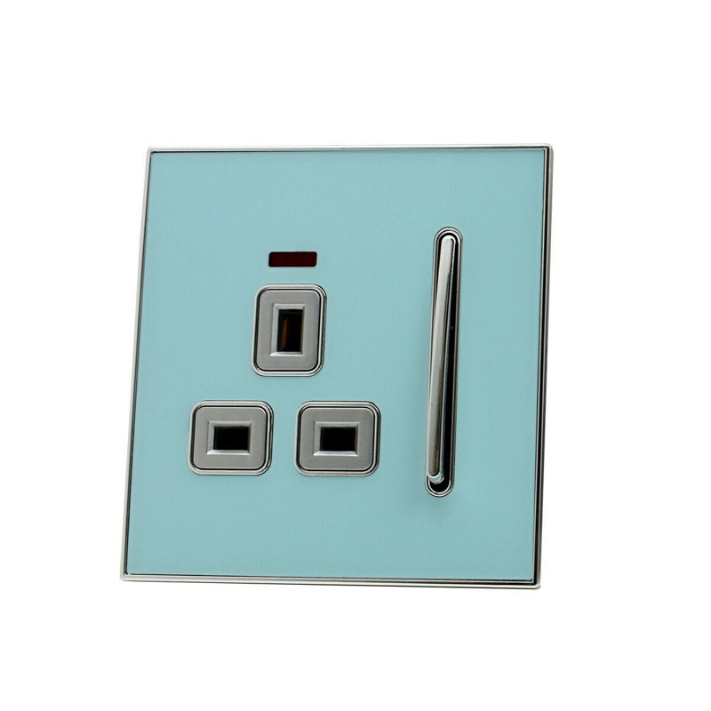 Siilata Wall Mounted Socket, Glossy Blue