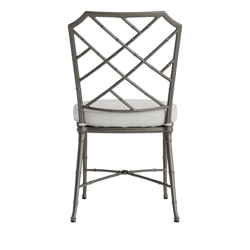 Calcutta Outdoor Dining Side Chair, Mica, Fusion Dove, White