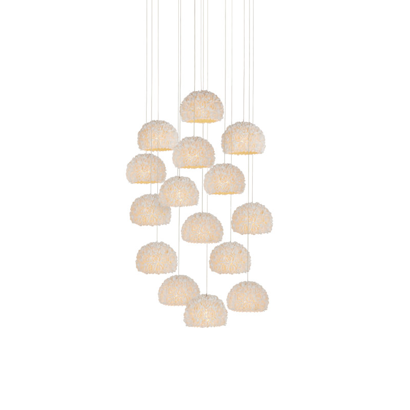 Virtu 15 - Light Brushed Gold Dome Pendant