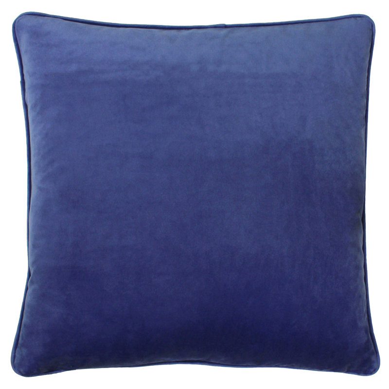 Geometric Square Throw Cushion, Navy
