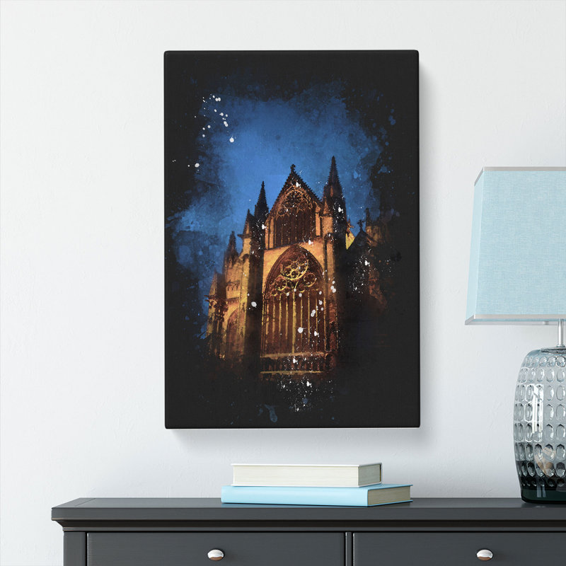 Lincoln Cathedral In England - Wrapped Canvas Painting, 50cm H x 35cm W x 3cm D