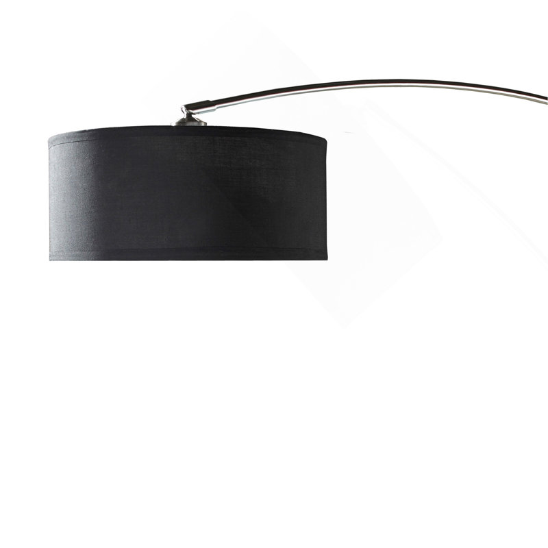 Lampadaire arqué noir de 81 pouces avec bras réglable, homologué UL/cUL, pour salon