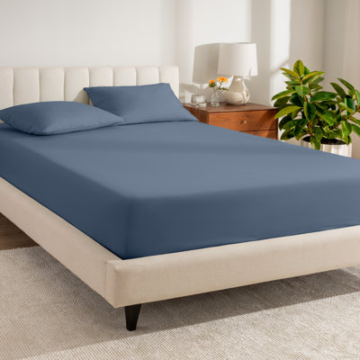 Drap-housse en percale de coton biologique à densité de tissage 300 fils