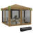 3 X 3 M Pop Up Gazebo, 420D Garden Tent Canopy With Removable Mesh Sidewall Netting, Carry Bag For Garden Patio Outdoor