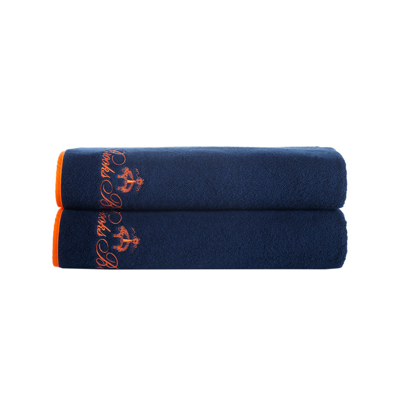 Turkish Cotton Midweight Bath Sheet, Navy