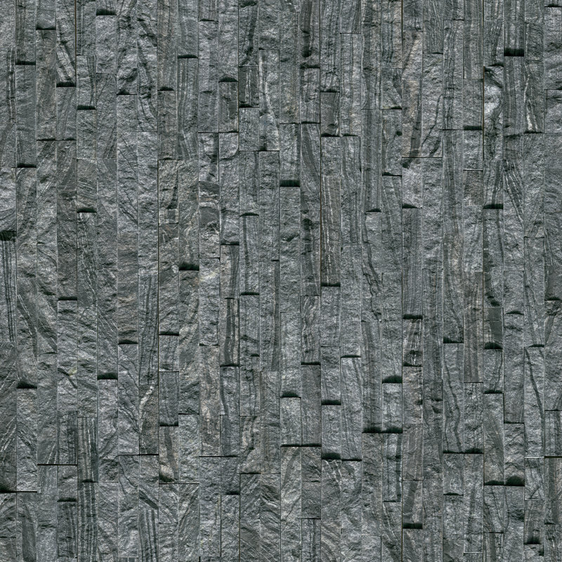 Stonecrest 6 in. x 24 in. Split Face Natural Stone Ledger Panel Wall Tile, Ashen Black