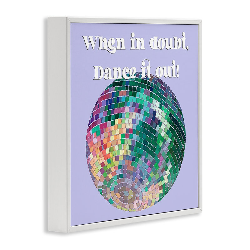 «Dance It Out», estampe numérique par Regina Moore, H 12 po x l 12 po, Giclée encadrée blanc bord de mer