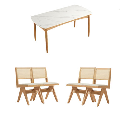 Simple modern rockplate dining table sets