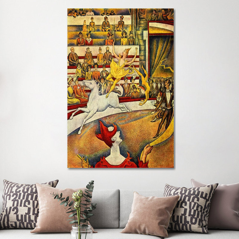 The Circus 1891 by Georges Seurat - Wrapped Canvas Painting, 152.5 cm H x 101.5 cm W