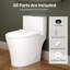 Toilette compacte une pièce moderne pour petites salles de bain, toilette à jupe allongée avec siège à fermeture en douceur, chasse d'eau puissante de 1,28 GPF