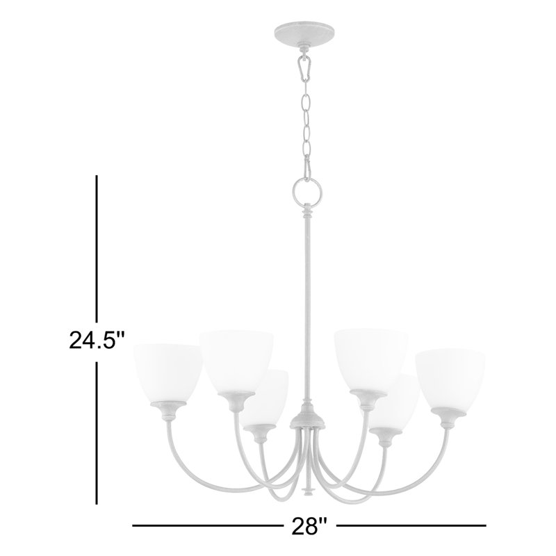 lustree traditionnelle 6 lumières ombrée Dian, Zinc