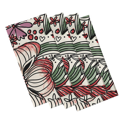 Grandin Polyester Floral Square Napkin