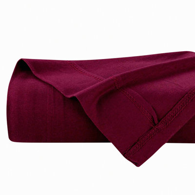 Breathable Rich Jersey Knit Top Sheet - Twin XL - Soft Red Flat Sheet - T-Shirt Jersey Material - Comfortable Bedding - Top-Ranking Quality