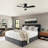 Ceiling Fan With Lights 42 Inch Flush Mount Ceiling Fan With Remote Control, ABS Blades Modern Outdoor Ceiling Fans For Bedroom/Farmhouse/Patio/Indoor, Quiet DC Motor