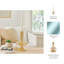 Sculptural 5" Glass Candle Holder - Modern Tabletop Candle Holder with Rounded Accent Base-1454660924