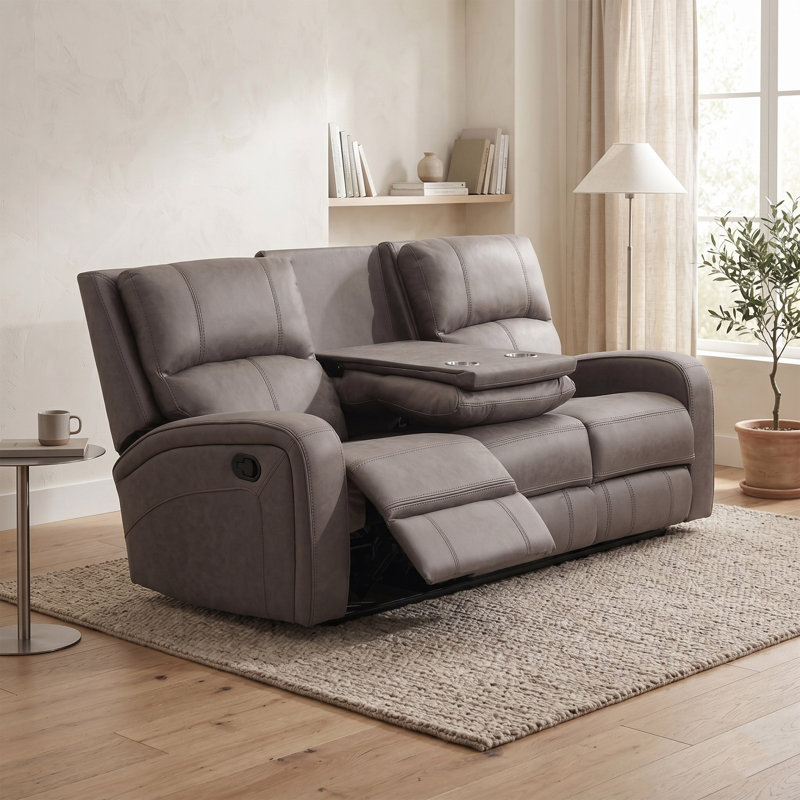 Champlin 3 Seater Reclining Sofa, Taupe