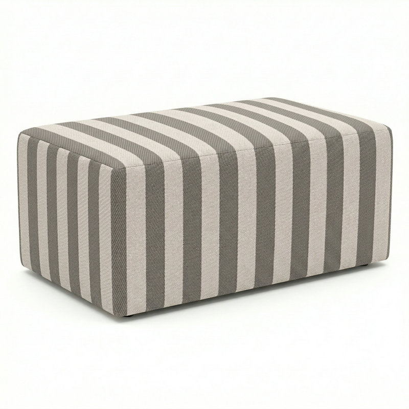 Pouf d'extérieur berlinois Lily Hive 18X30x13, Taupe foncé